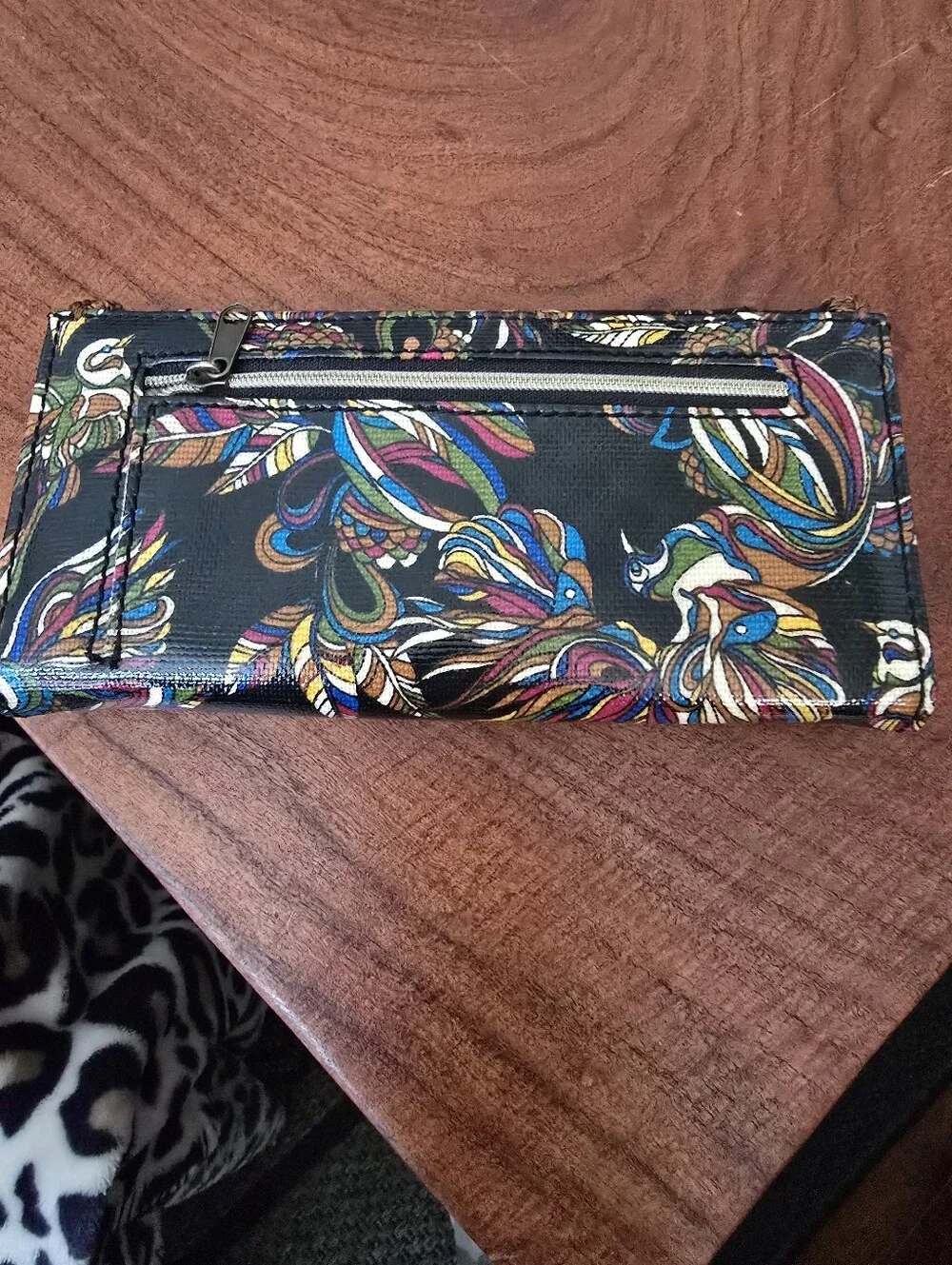 Sakroots Black Floral Multicolor Fold-Over Wallet